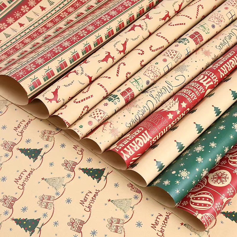 Snowflake Pattern Holiday Wrapping Paper