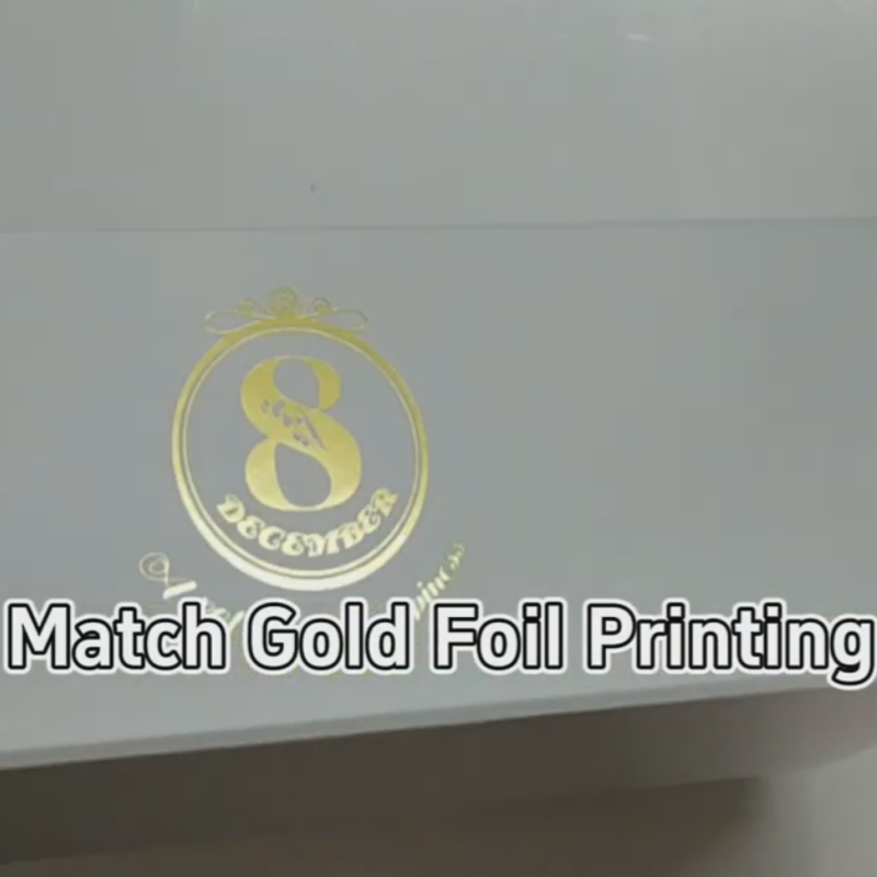 White Magnetic Folding Box With a Gold-embossed Logo